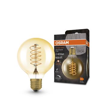 Osram LED Vintage 1906 Globe 80 Spiral Ultra Tynd DIM Gold 7W=48W E27